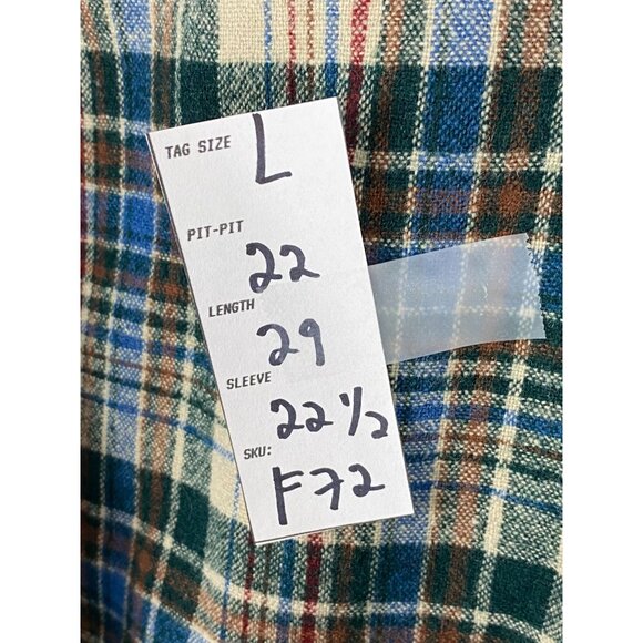 Vintage Lobo by Pendleton 100% Wool Button-Up L/S Shirt w/ Elbow Patch L F72 - Picture 4 of 4